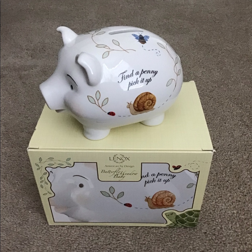 Lenox Butterfly Meadow Baby Piggy Bank